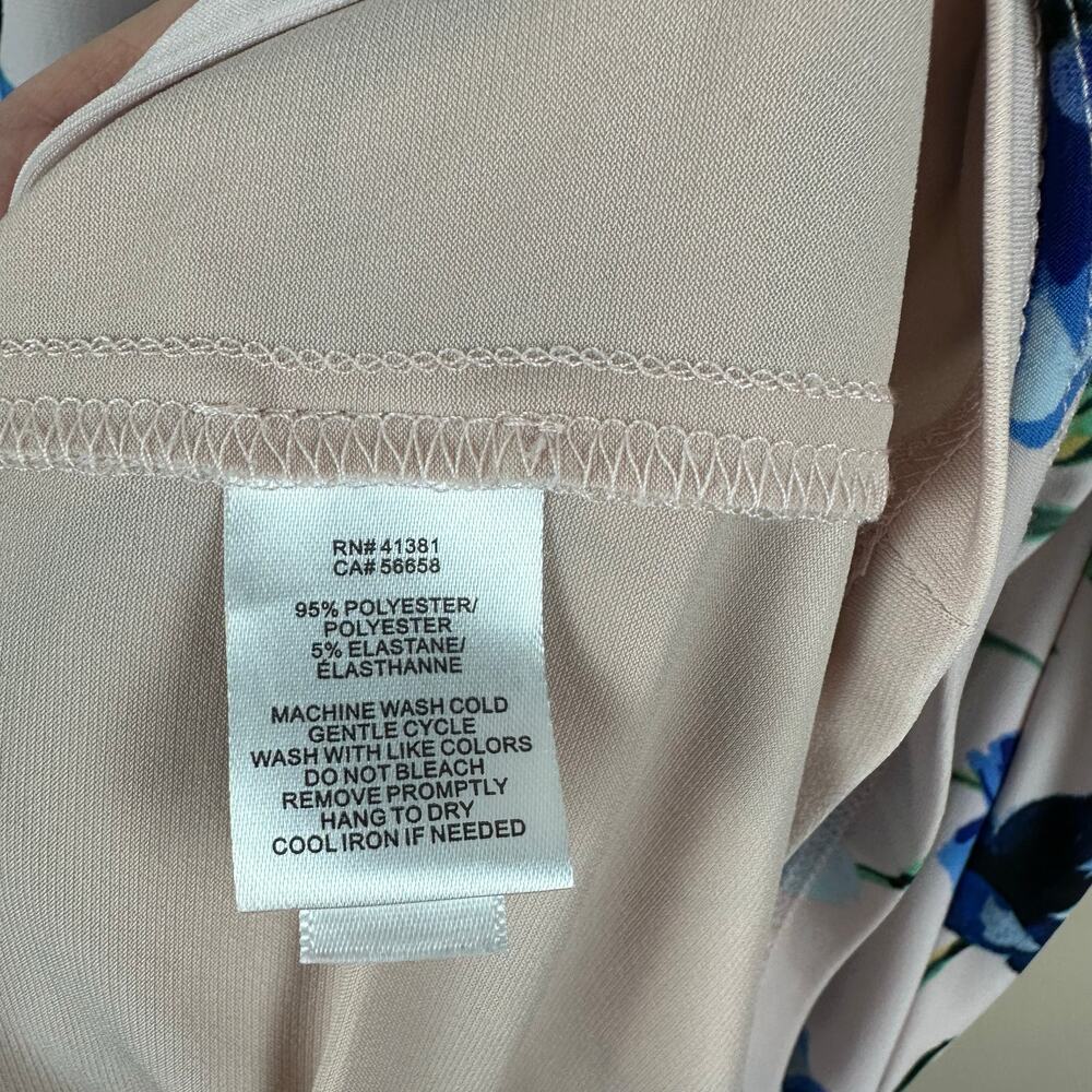 Lauren Ralph Lauren Womens Floral A-Line Dress Size 18 Stretch Coastal Grandma - Picture 7 of 10